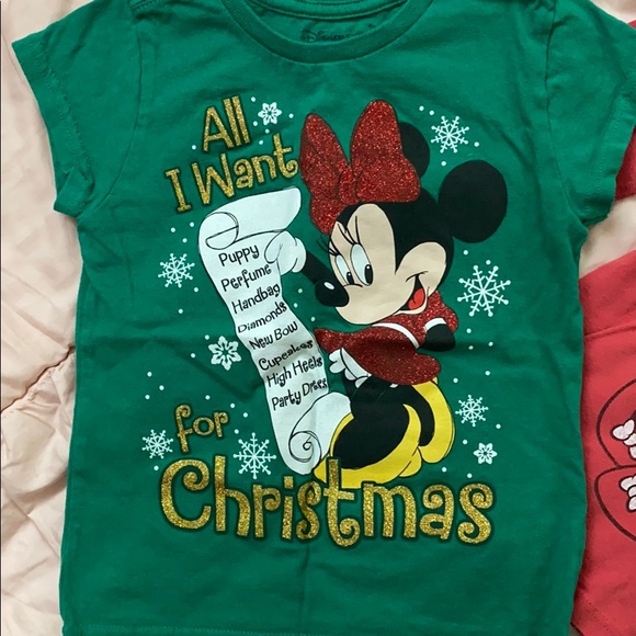 3 Christmas Shirts - Disney size 4 XS Old Navy - Picture 2 of 4